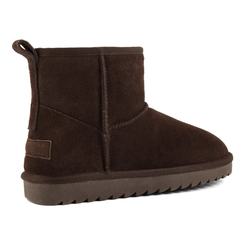 COLORS OF CALIFORNIA MIWO SHEEPSKIN Stivale in pelle con fodera montone CIOCCOLATO DONNA