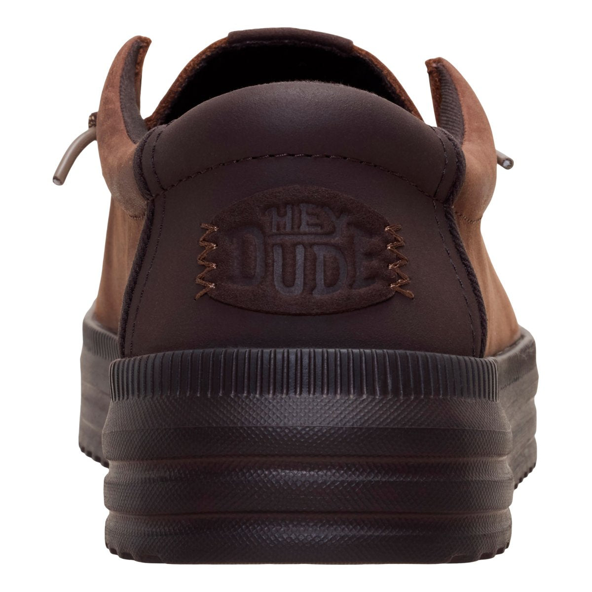 HEY DUDE REV TUMBLED LEATHER CHOCOLATE UOMO