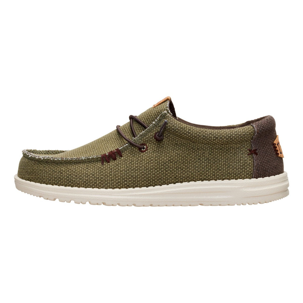HEY DUDE UOMO WALLY BRAIDED BURNT OLIVE