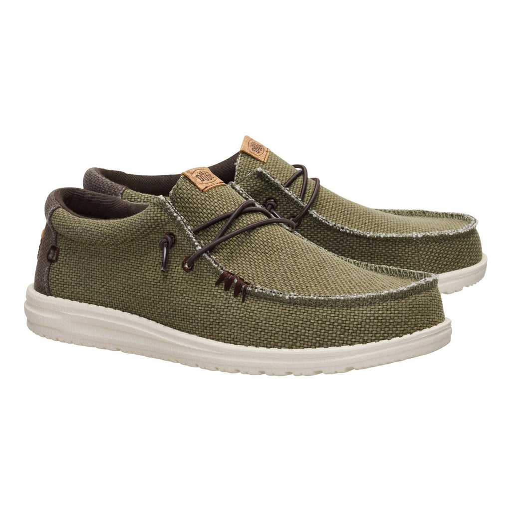 HEY DUDE UOMO WALLY BRAIDED BURNT OLIVE
