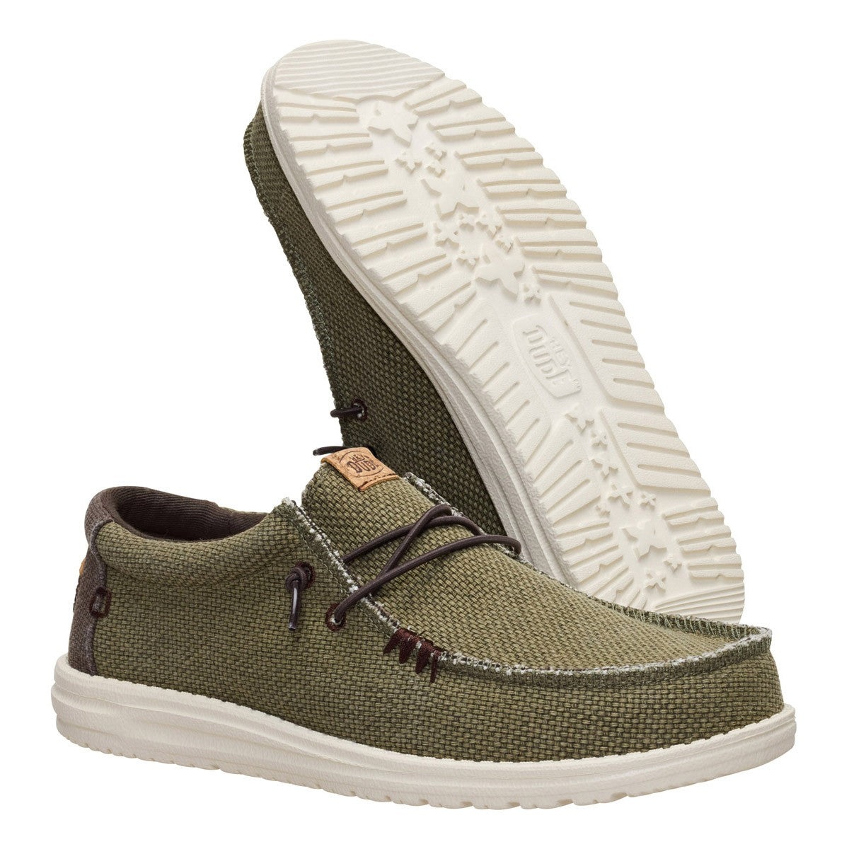 HEY DUDE UOMO WALLY BRAIDED BURNT OLIVE