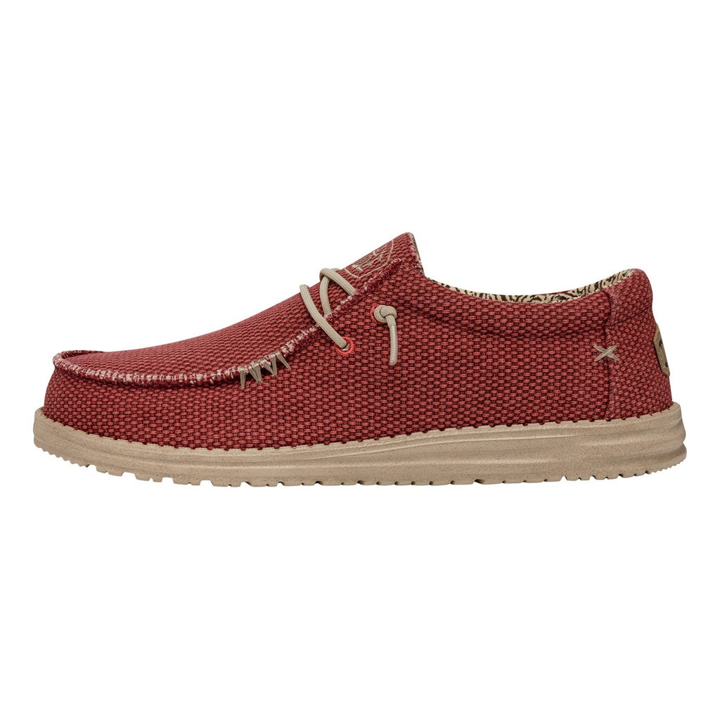 HEY DUDE UOMO WALLY BRAIDED POMPELAN RED