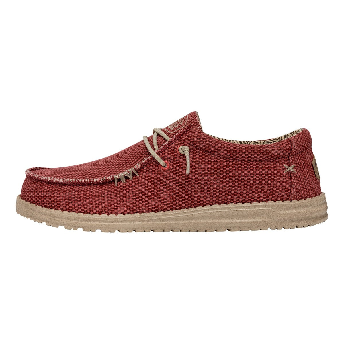 HEY DUDE UOMO WALLY BRAIDED POMPELAN RED