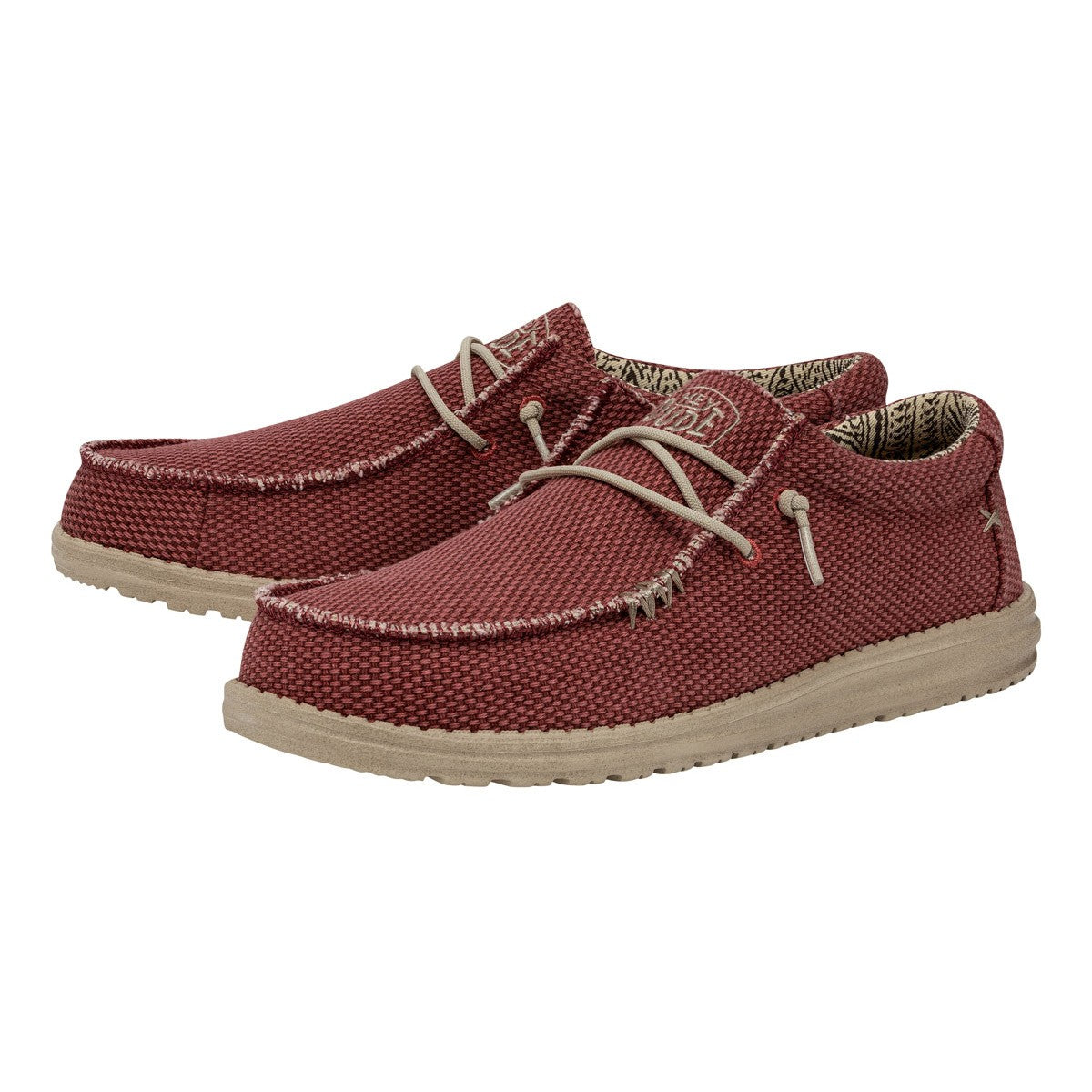 HEY DUDE UOMO WALLY BRAIDED POMPELAN RED
