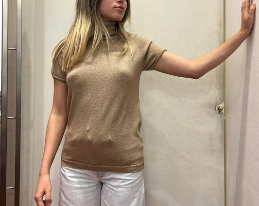 Maglia mezza manica lurex