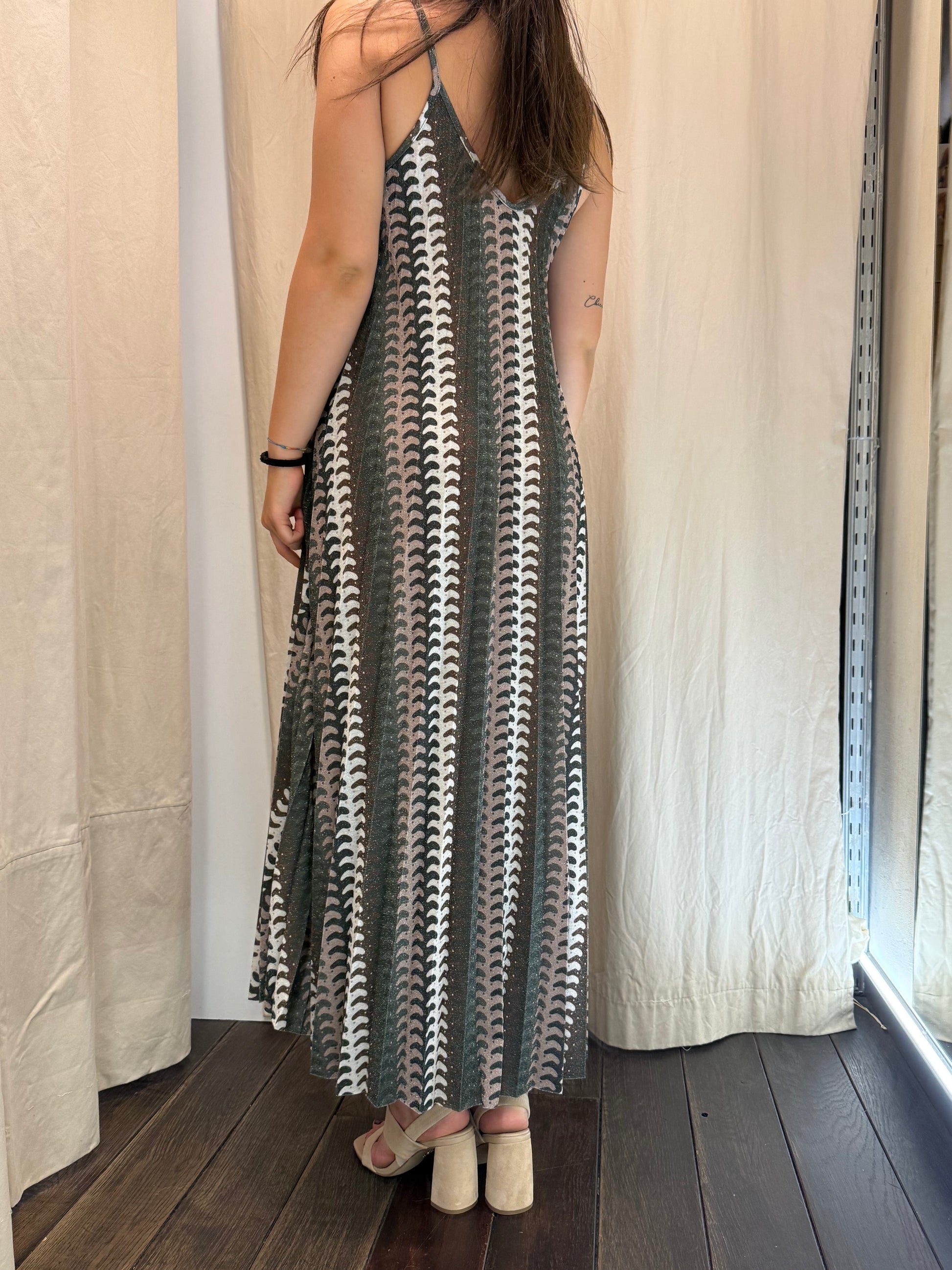 Abito lux  animalier lineaelle verde