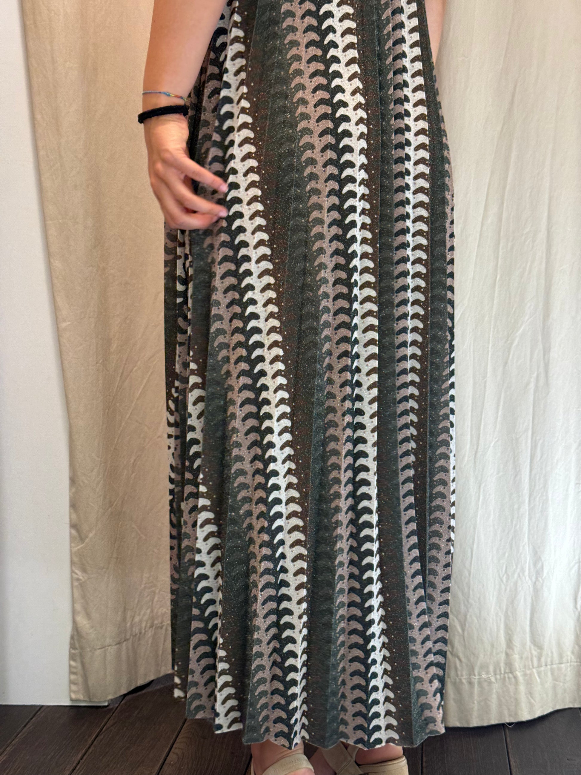Abito lux  animalier lineaelle verde