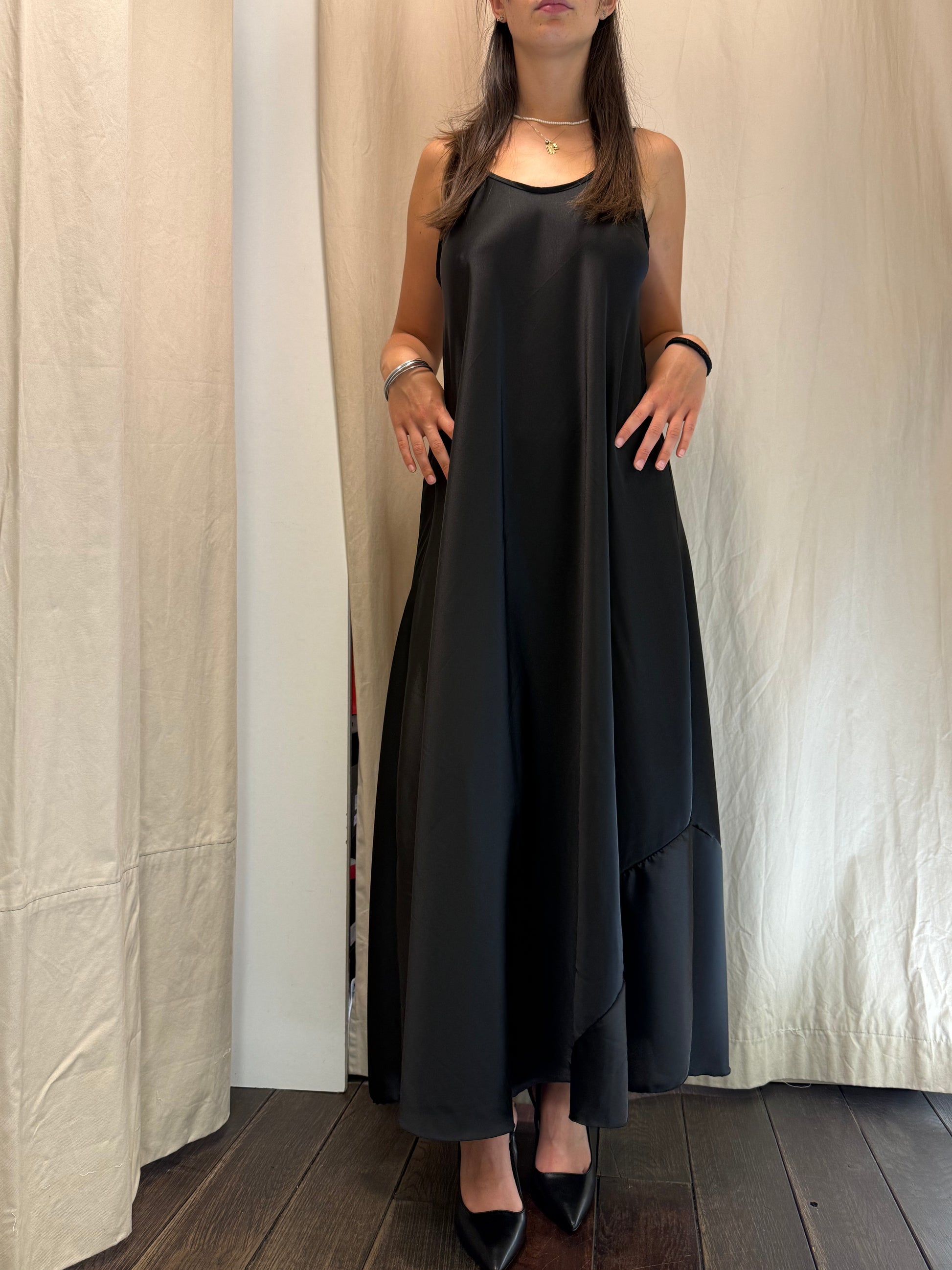 Abito raso fresh Lineaelle nero