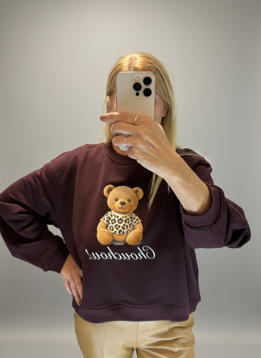 Felpa teddy bordeaux Vicolo