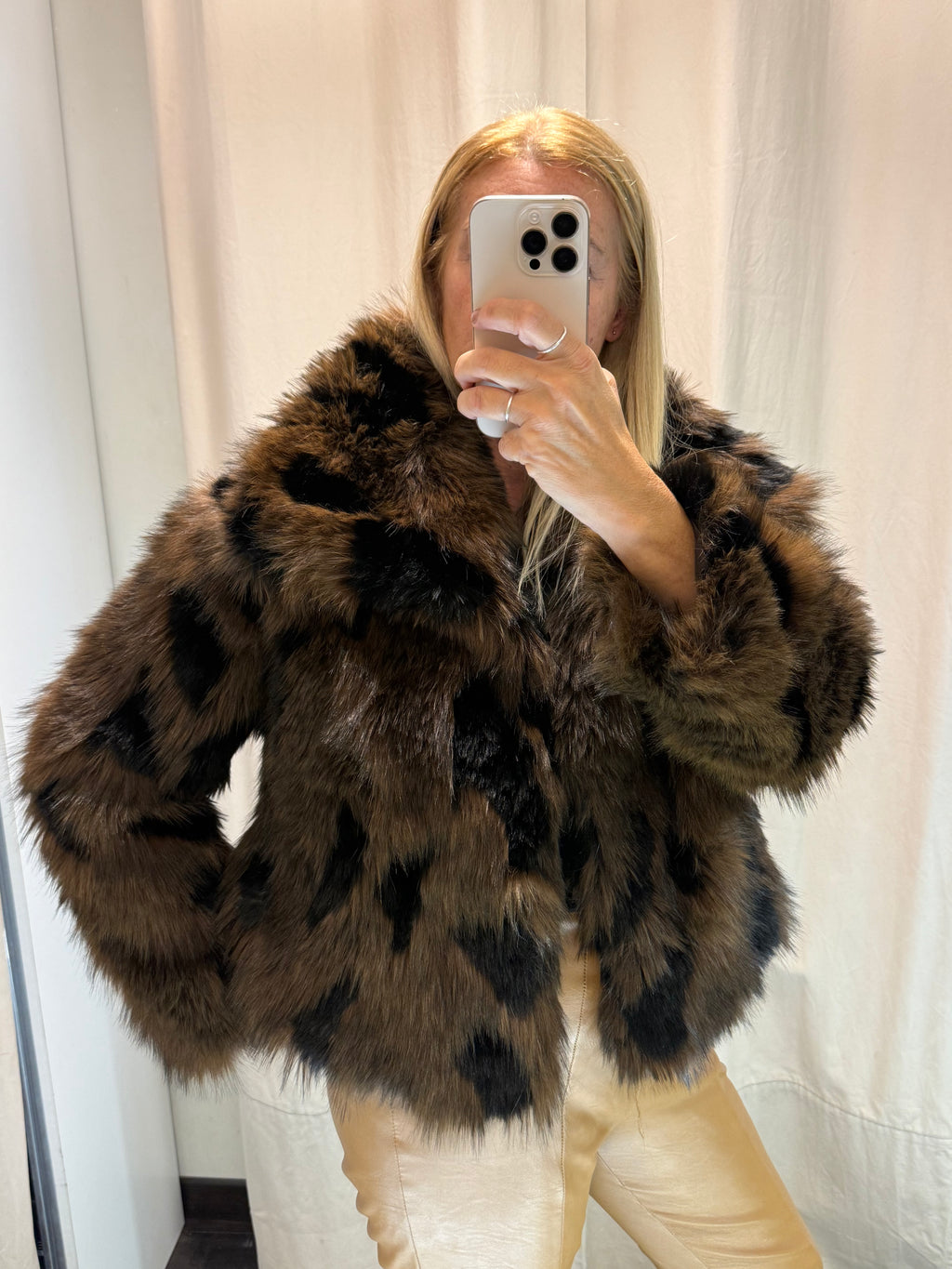 Pelliccia eco Susy mix  bicolor moro