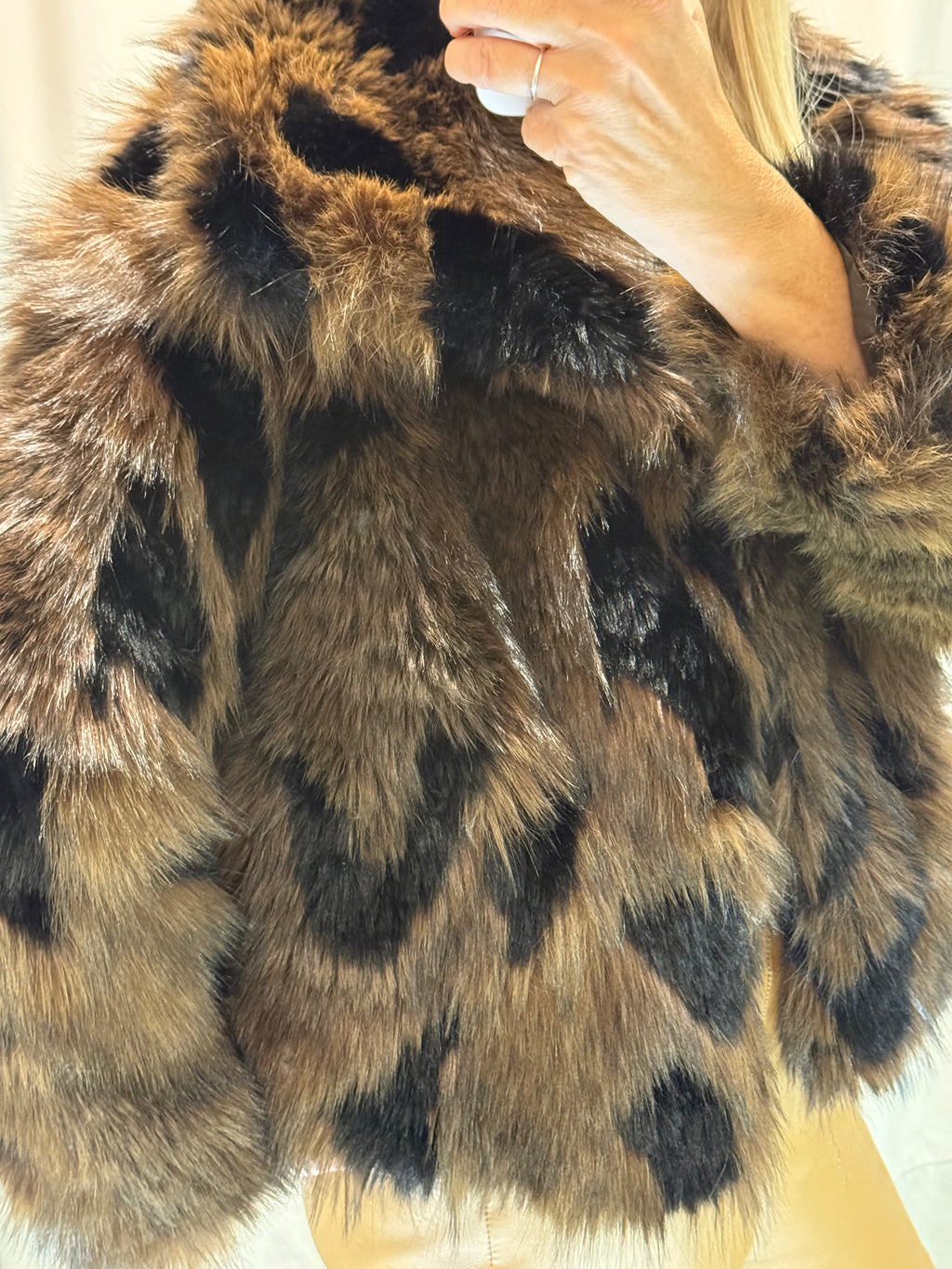 Pelliccia eco Susy mix  bicolor moro