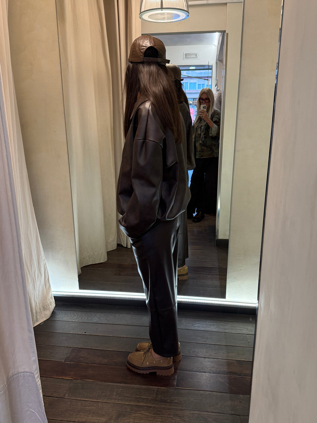 Pantalone ecopelle t.moro Lineaelle