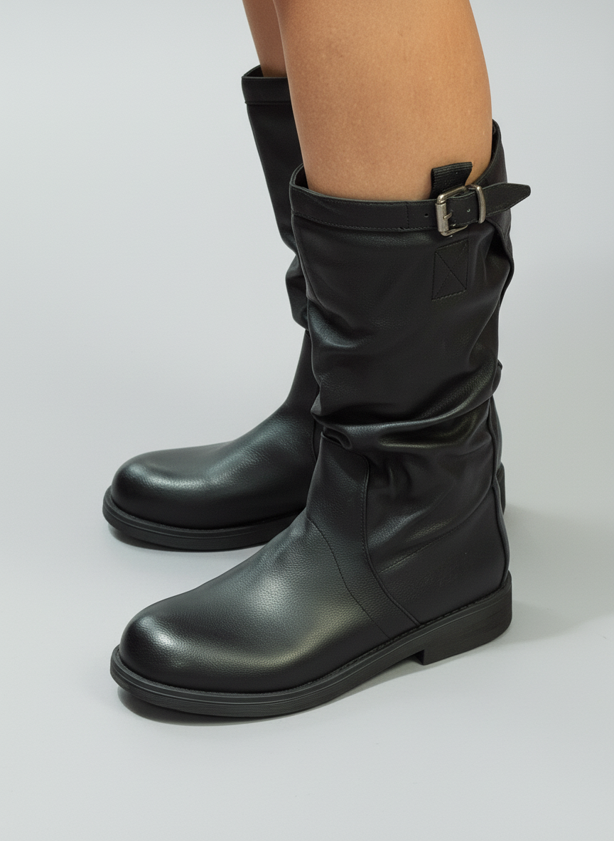 BIKER DONNA jh22-30 STIVALI NERO Lineaelle