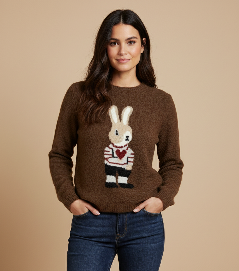 Maglia  Bianconiglio marrone Lineaelle