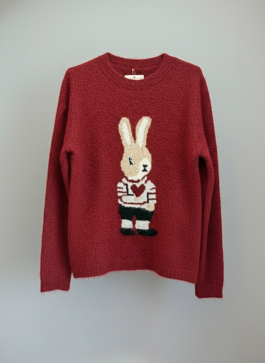 Maglia  Bianconiglio bordeaux Lineaelle