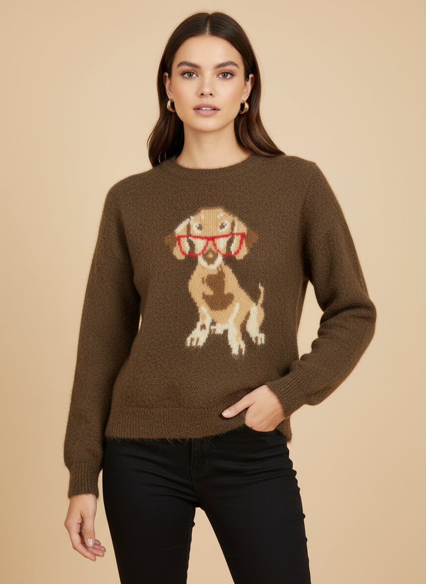 Maglia  Bassotto marrone Lineaelle