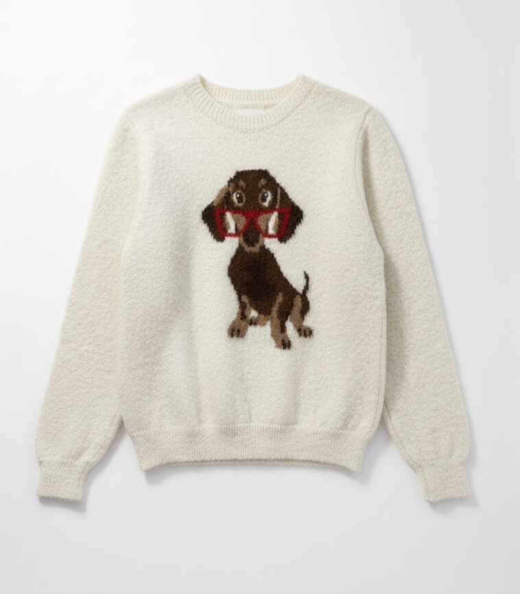 Maglia  Bassotto bianco Lineaelle