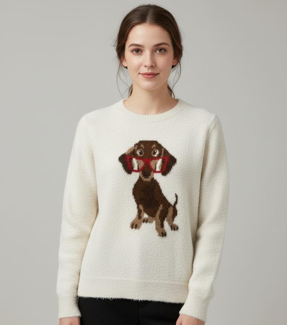 Maglia  Bassotto bianco Lineaelle