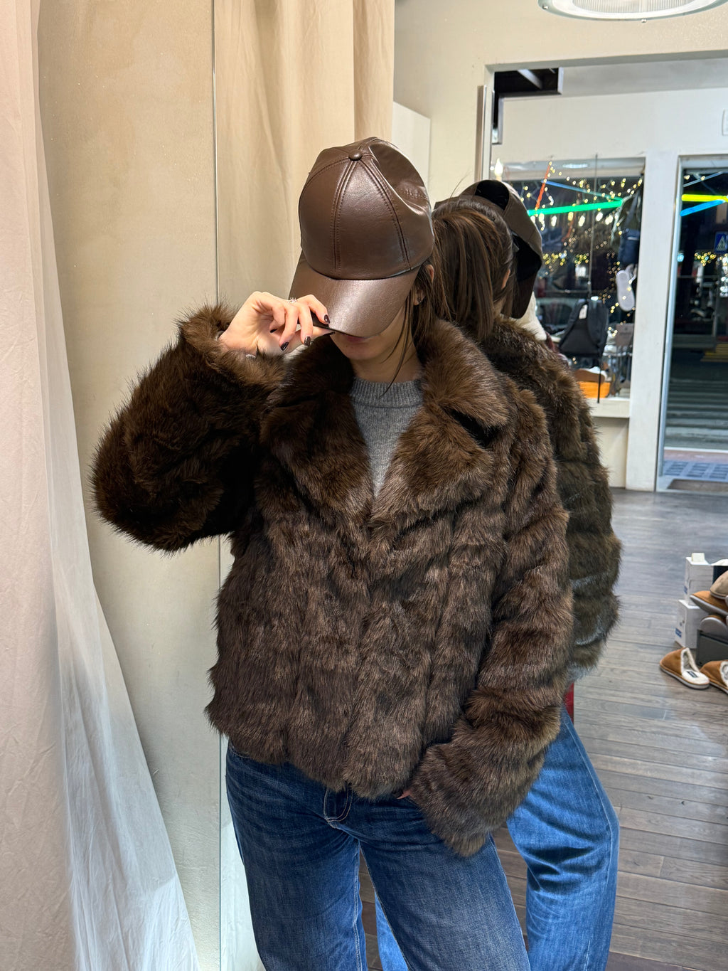 Pelliccia marrone Lineaelle