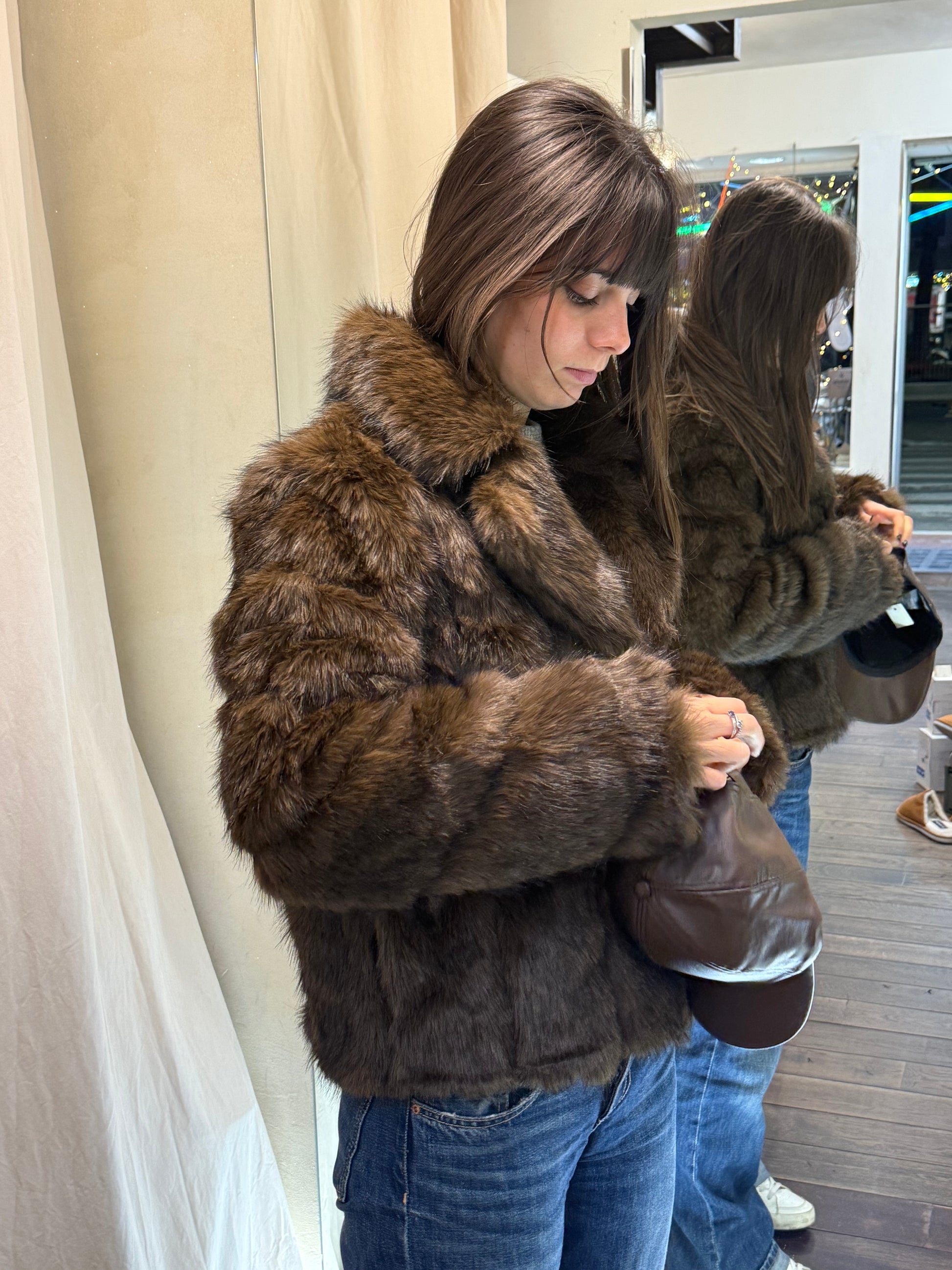 Pelliccia marrone Lineaelle