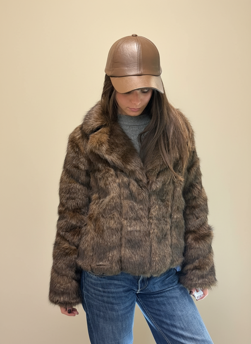 Pelliccia marrone Lineaelle