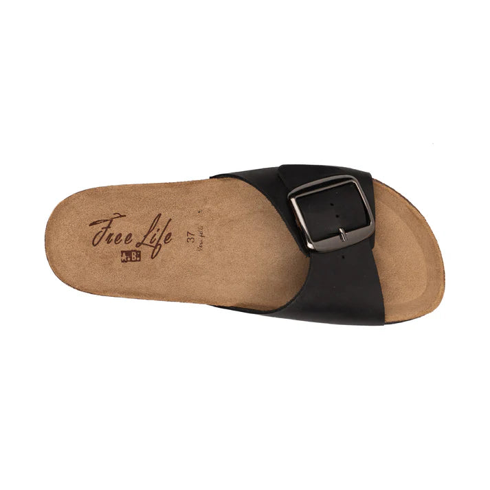 Ciabatta fibbia nero 1748 Free Life