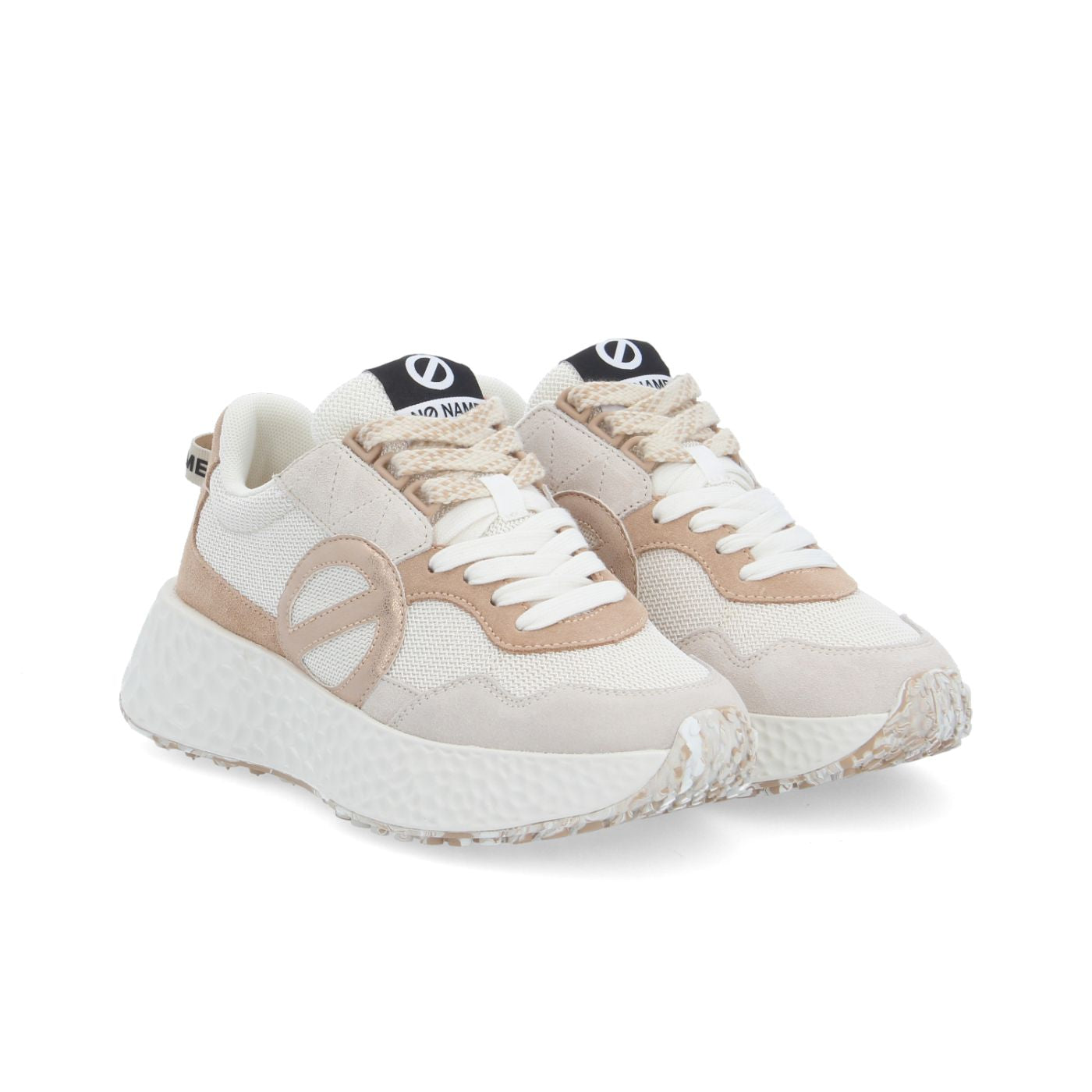 NO NAME SNEAKERS CARTER JOGGER BIANCO SPORCO/ROSA CHIARO