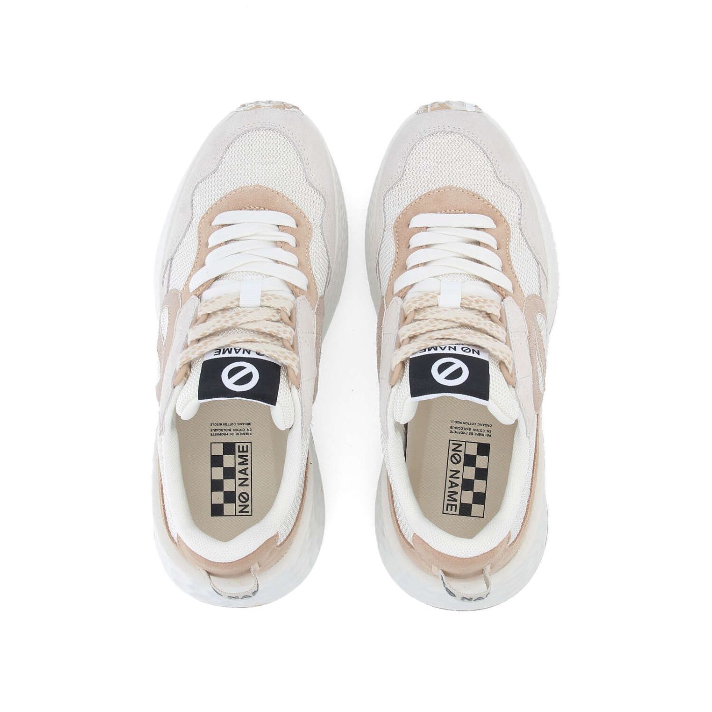 NO NAME SNEAKERS CARTER JOGGER BIANCO SPORCO/ROSA CHIARO