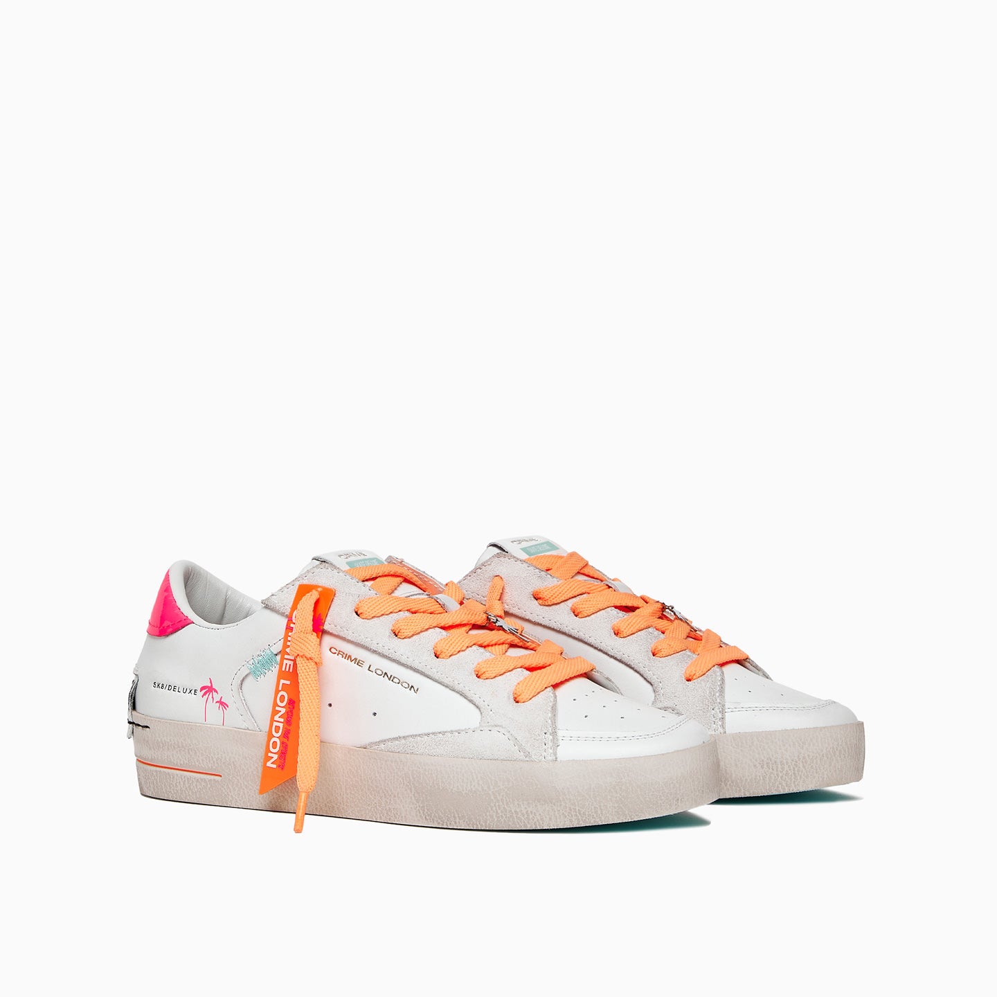 Sneakers Donna - SK8 FLUO ROSA - Crime London