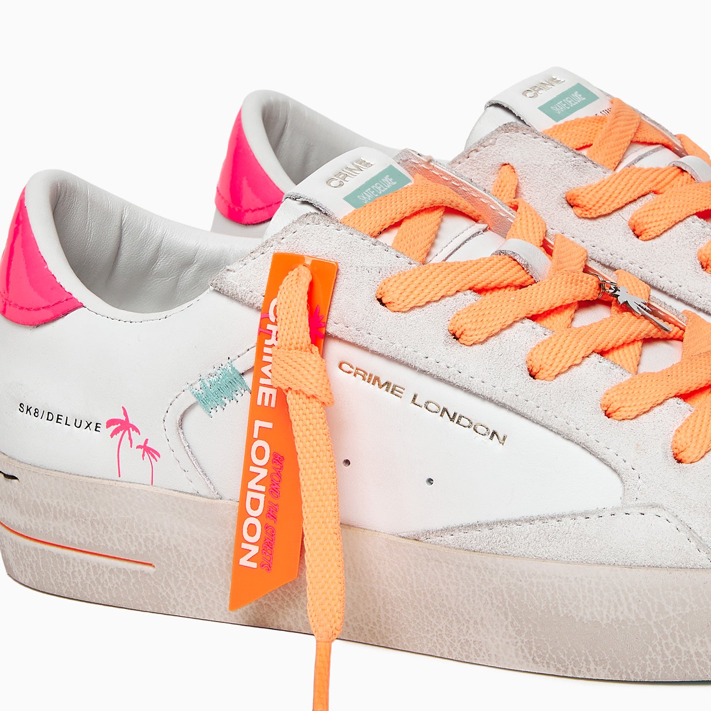 Sneakers Donna - SK8 FLUO ROSA - Crime London
