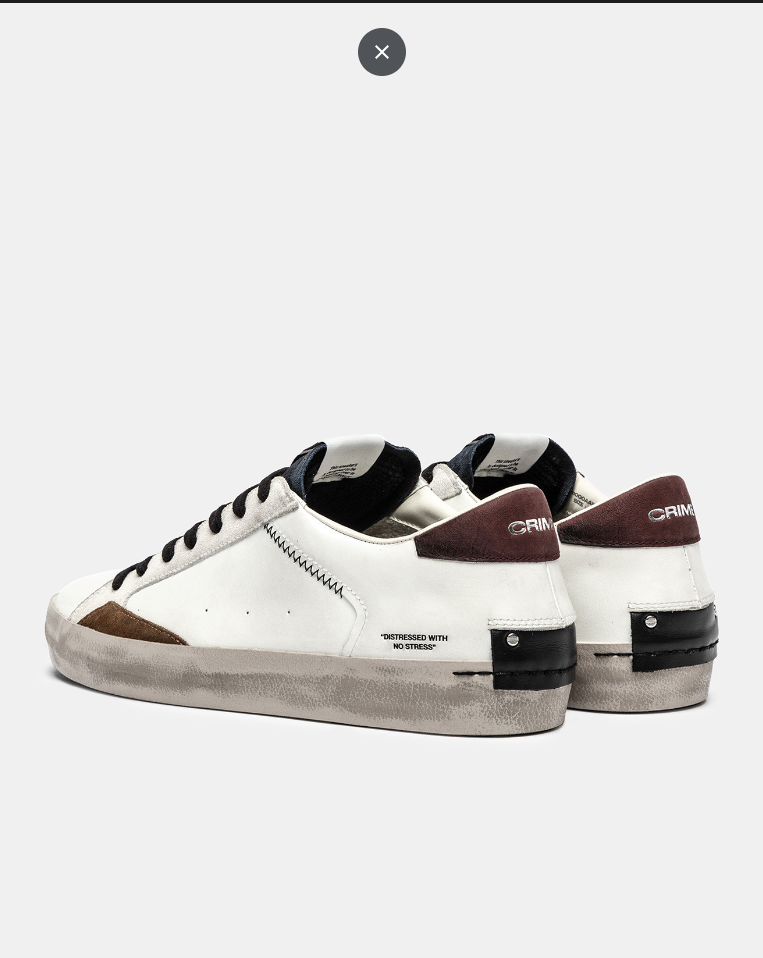 Sneakers uomo Crime london Distressed  bianca top bordeaux 11000AA8.10