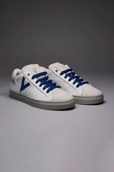 Sneakers Donna - OLYMPIC BIANCA I GRIGIO I LACCI BLU - V2