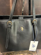 US POLO BORSA BLACKSTONE SHOPPING BLACK