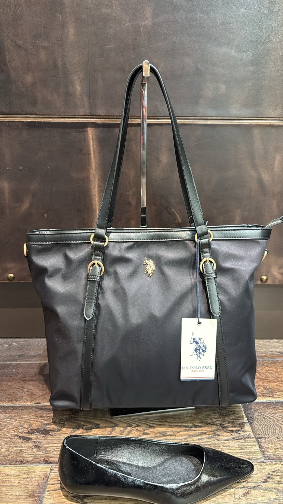 US POLO BORSA HOUSTON SHOPPING BAG NERO