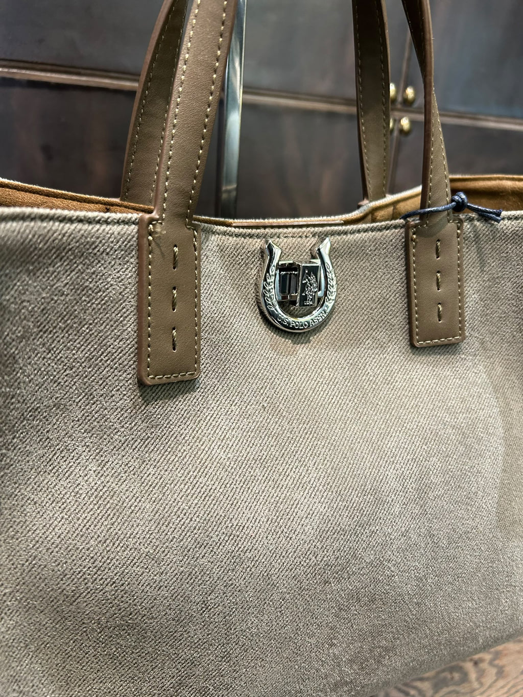 US POLO BORSA MIDDLETON D. HANDLE GRIGIO