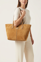US POLO BORSA CHESTNUT SHOPPING CAMEL SUEDE