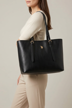 US POLO BORSA BLACKSTONE SHOPPING BLACK