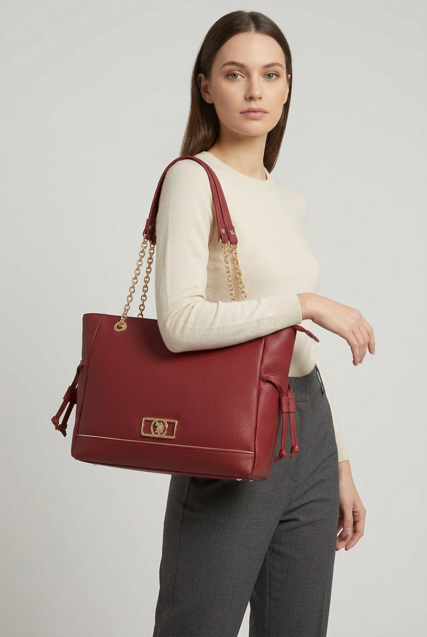 US POLO BORSA JONES CHIC DOUBLE HANDLE WINE