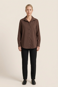 CAMICIA LINEAELLE MARRONE/BIANCO/NERO