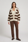 SUSYMIX CARDIGAN RIGATO CREMA M92082