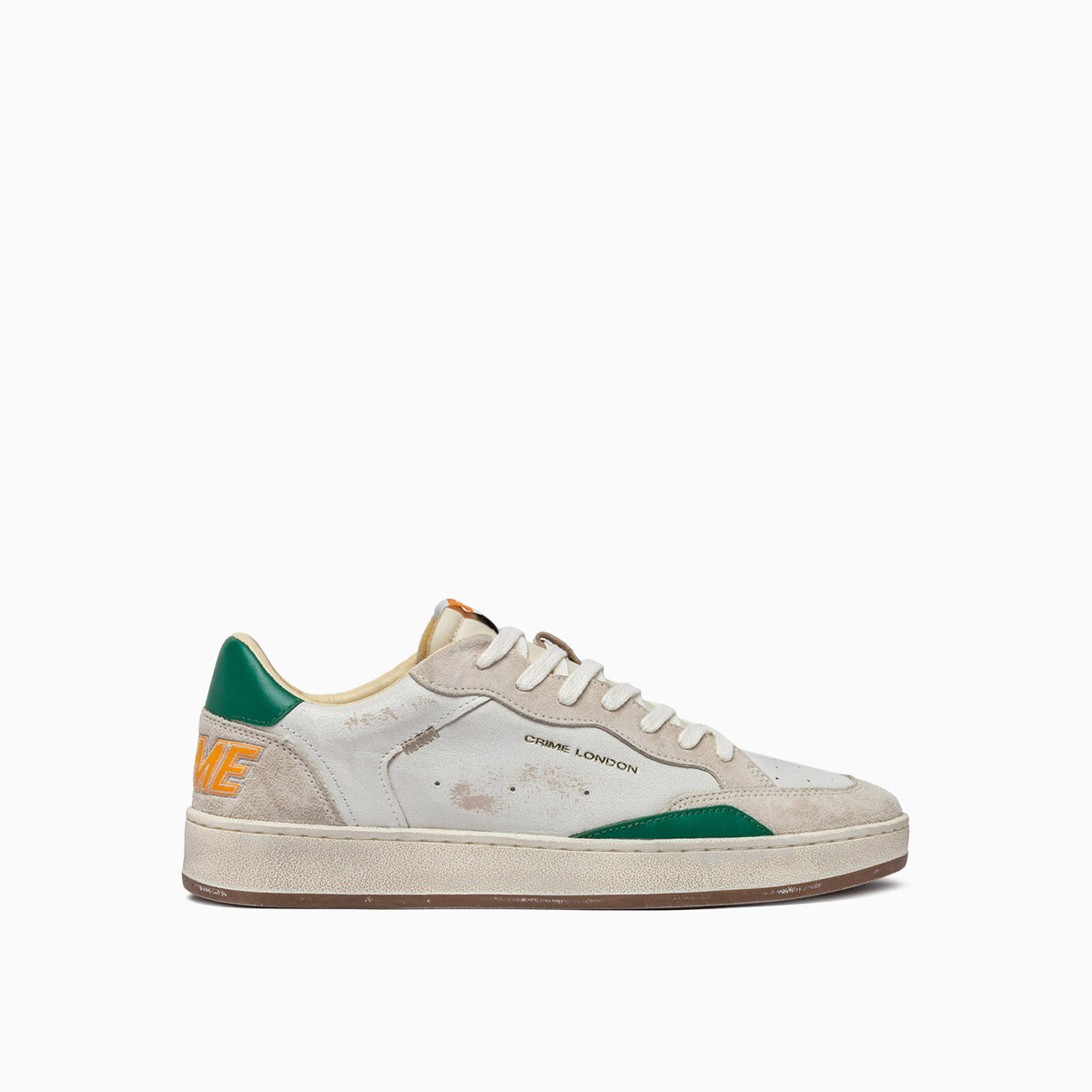 Crime London Sneakers uomo CHELSEA panna/verde