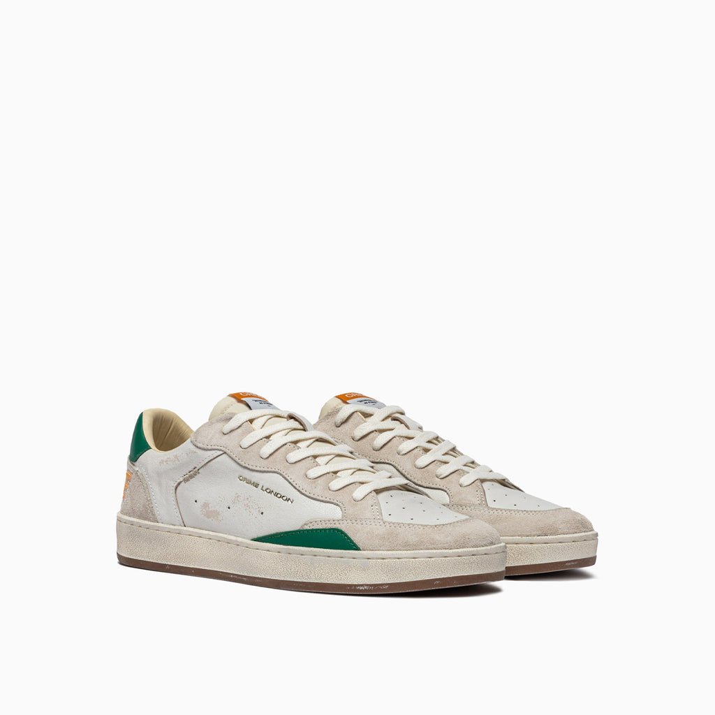 Crime London Sneakers uomo CHELSEA panna/verde