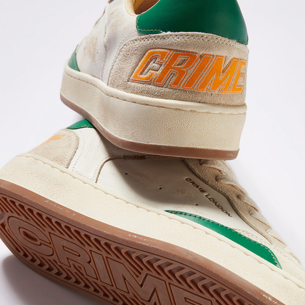 Crime London Sneakers uomo CHELSEA panna/verde