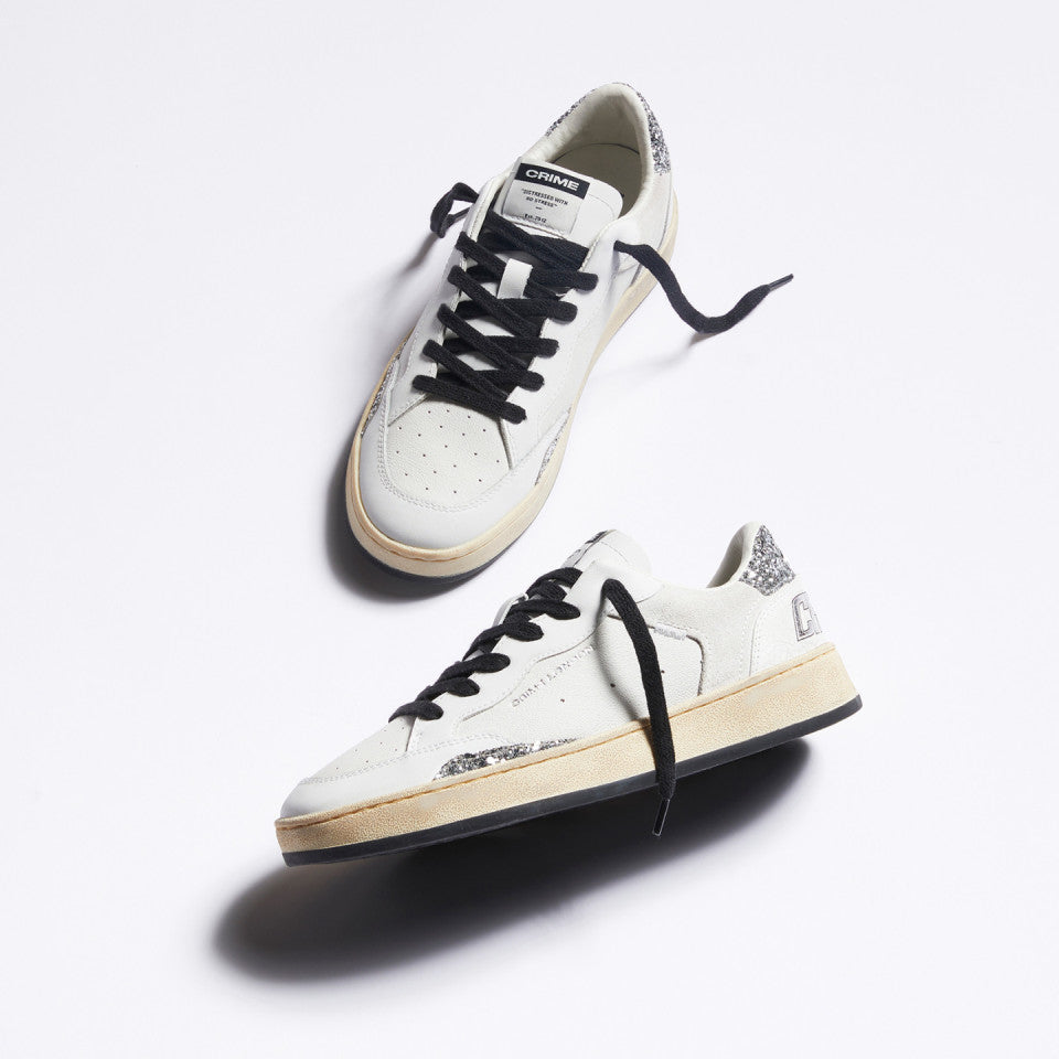 Sneakers Donna - CHELSEA BIANCO ARGENTO - Crime London