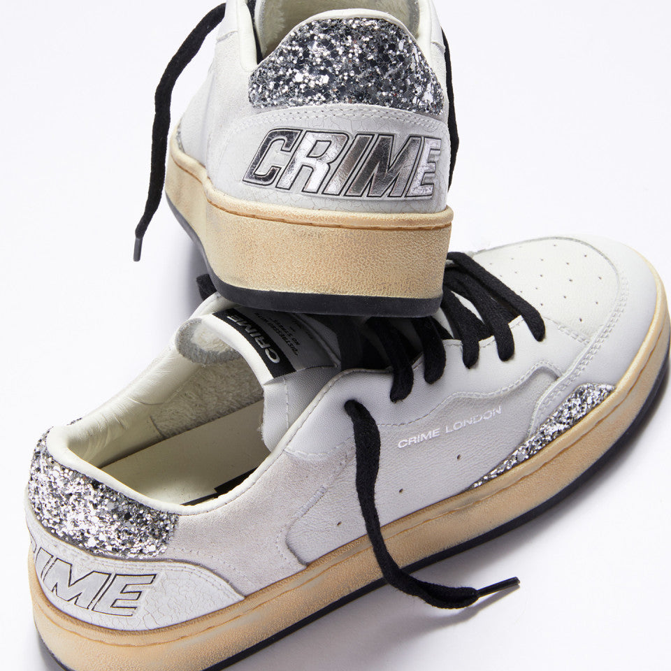Sneakers Donna - CHELSEA BIANCO ARGENTO - Crime London