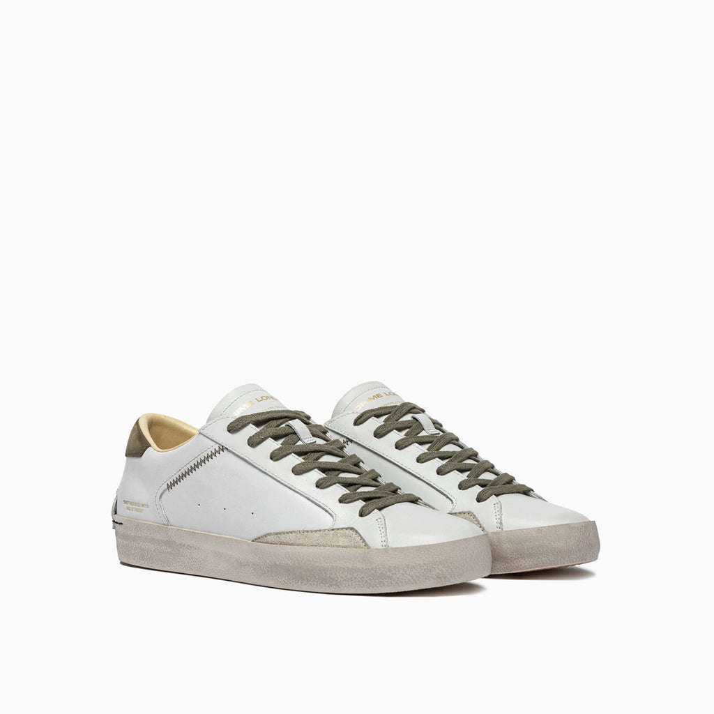 Crime London Sneakers uomo DISTRESSED top v.militare