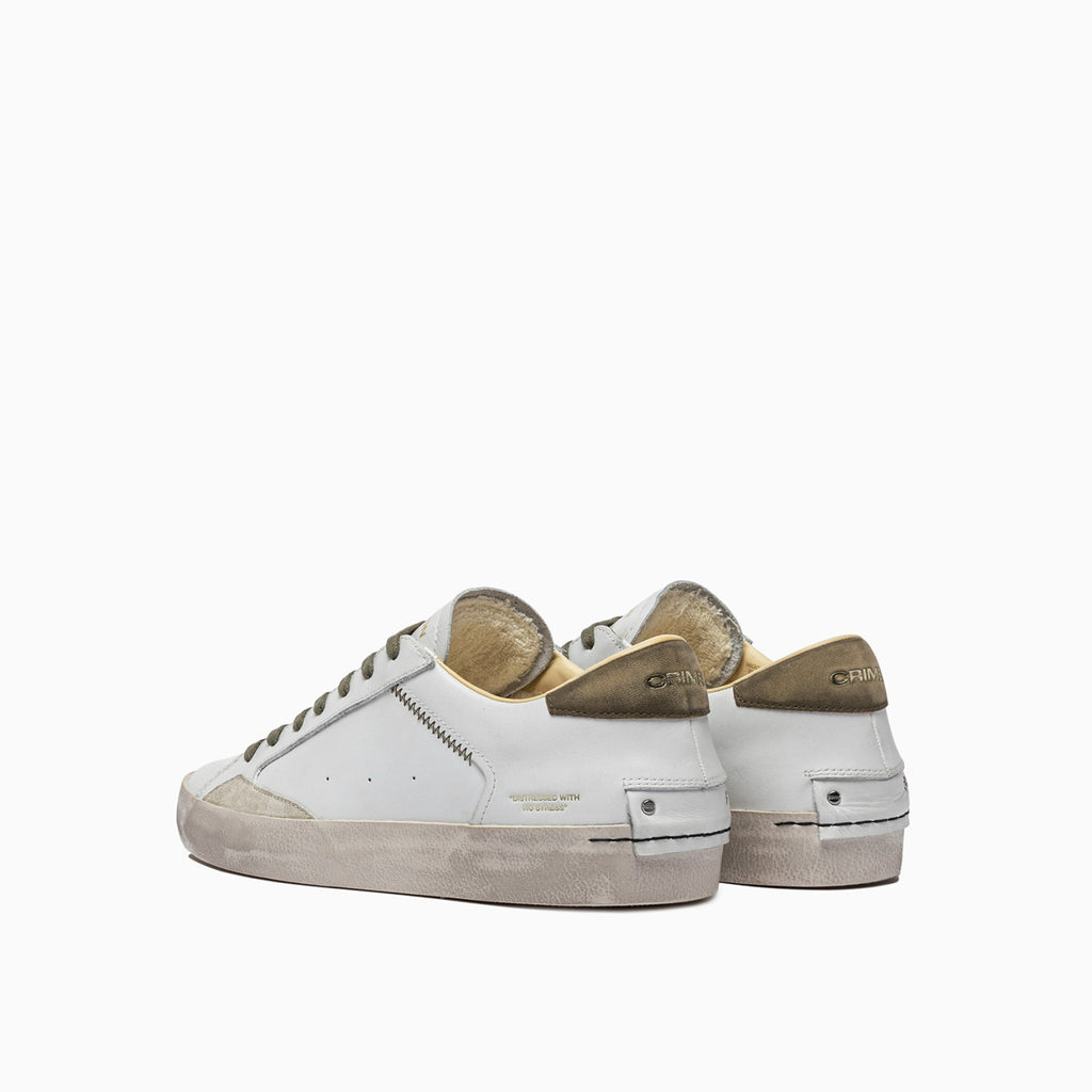 Crime London Sneakers uomo DISTRESSED top v.militare