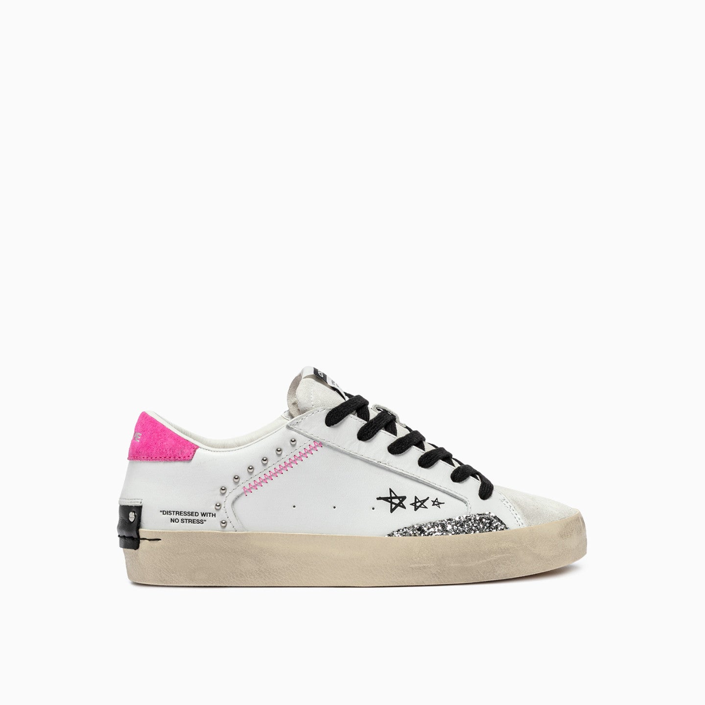 Sneakers Donna Crime London DISTRESSED TOP ROSA