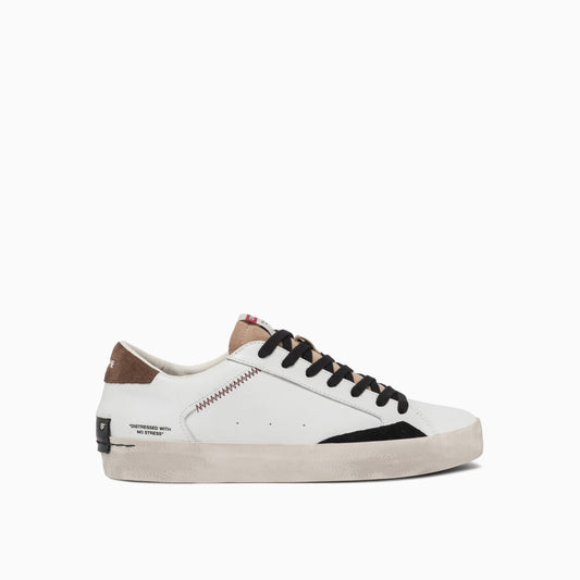 Sneakers Uomo - BASSO BIANCO TOP MARRONE - Crime London