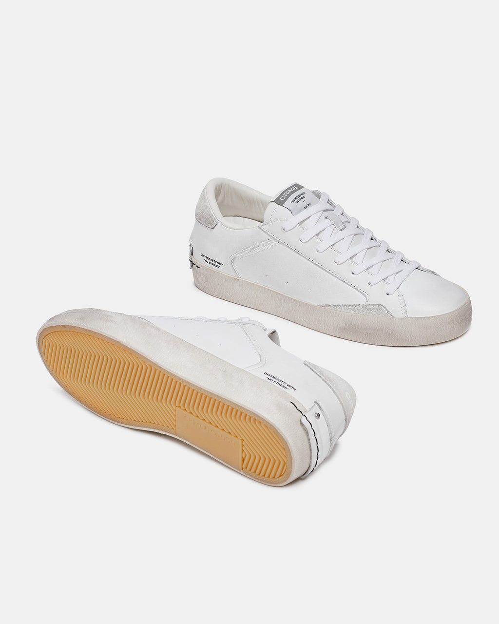 CRIME LONDON DISTRESSED WHITE UOMO